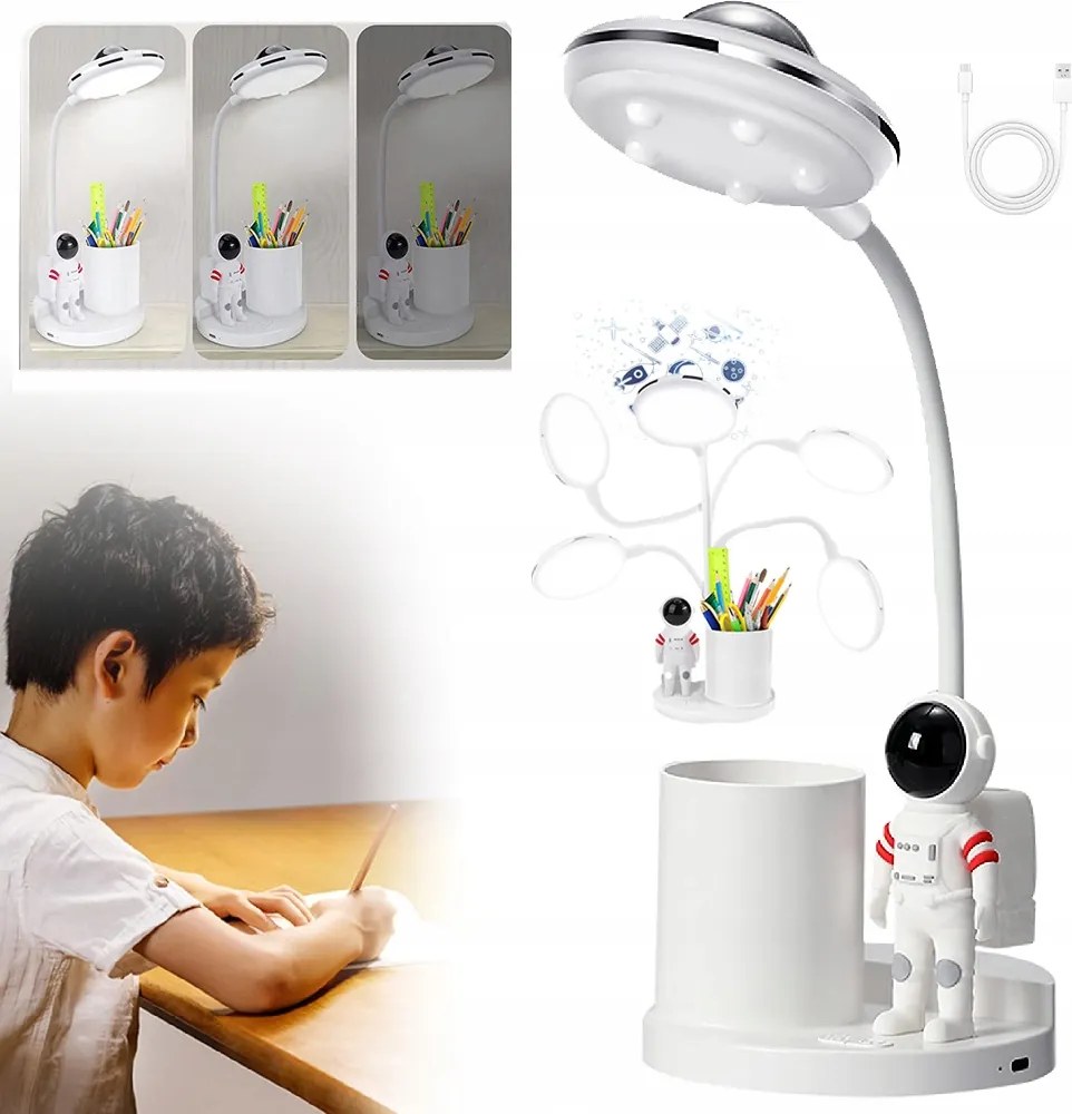 Asztali Lámpa, Űrhajós Lámpa Projektorral És Tolltartóval