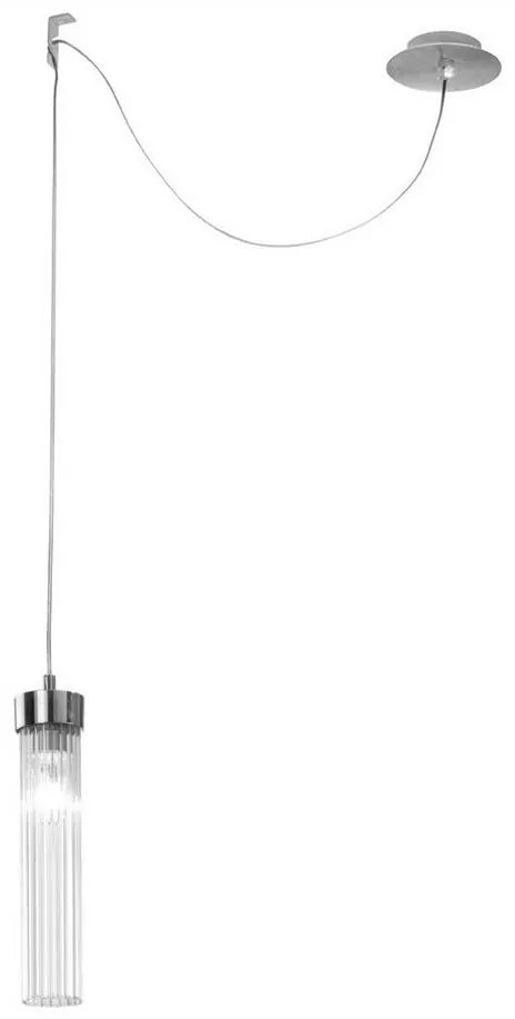 Kolarz 6009.30151 - Csillár zsinóron RAGGIO 1xE14/25W/230V ezüst