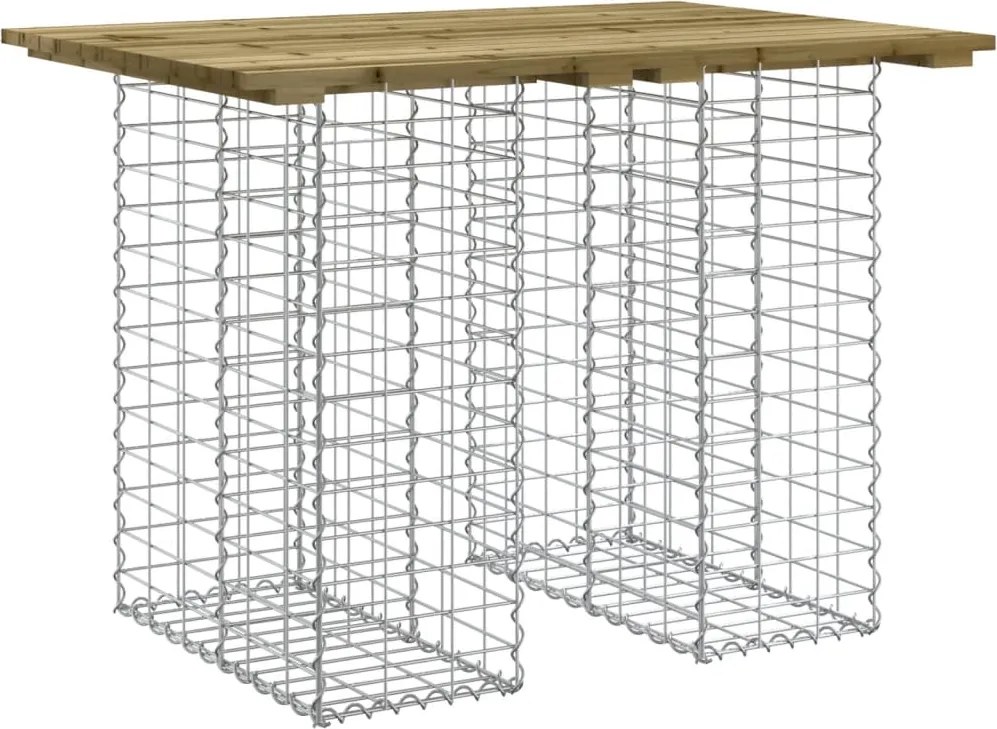 vidaXL gabion mintás impregnált fenyőfa kerti asztal 100 x 70 x 72 cm