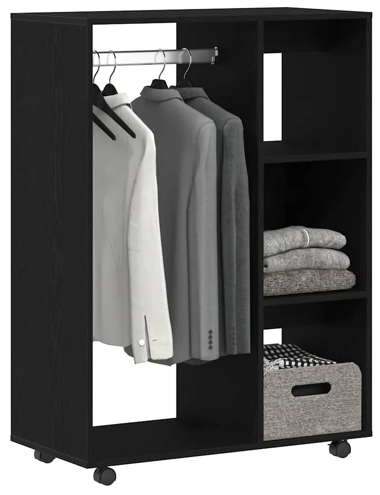 fekete tölgyfa ruhásszekrény 80 x 40 x 110 cm