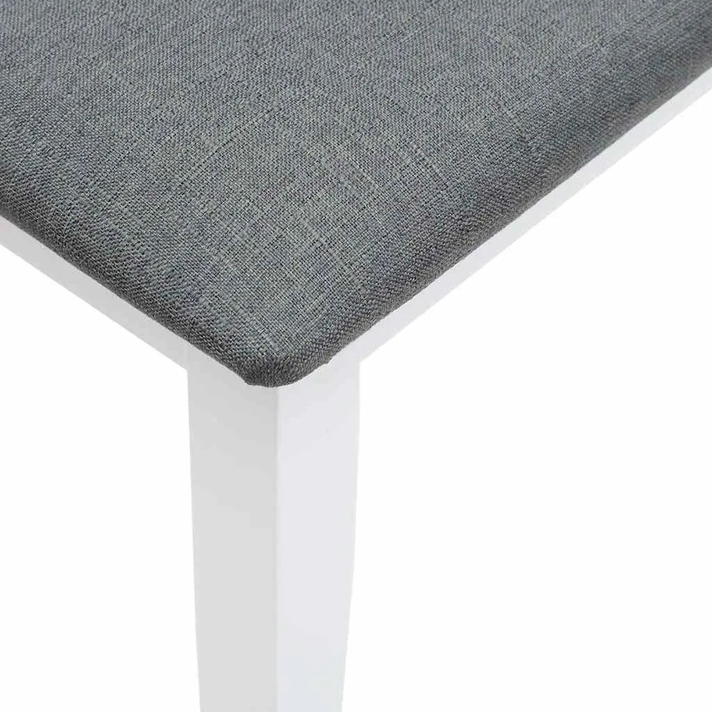 fehér tömörfa gumiból pad 90 cm