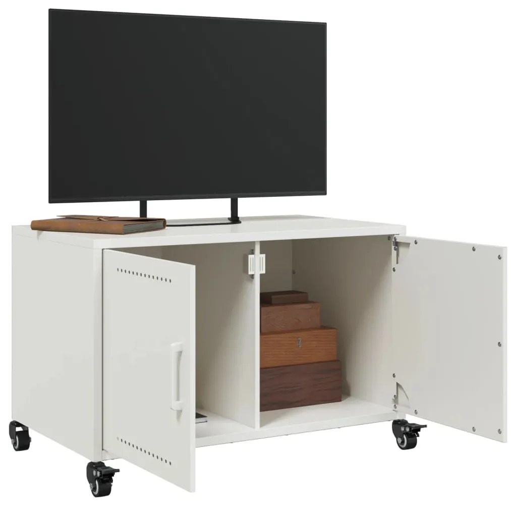 fehér acél TV-szekrény 68 x 39 x 43,5 cm
