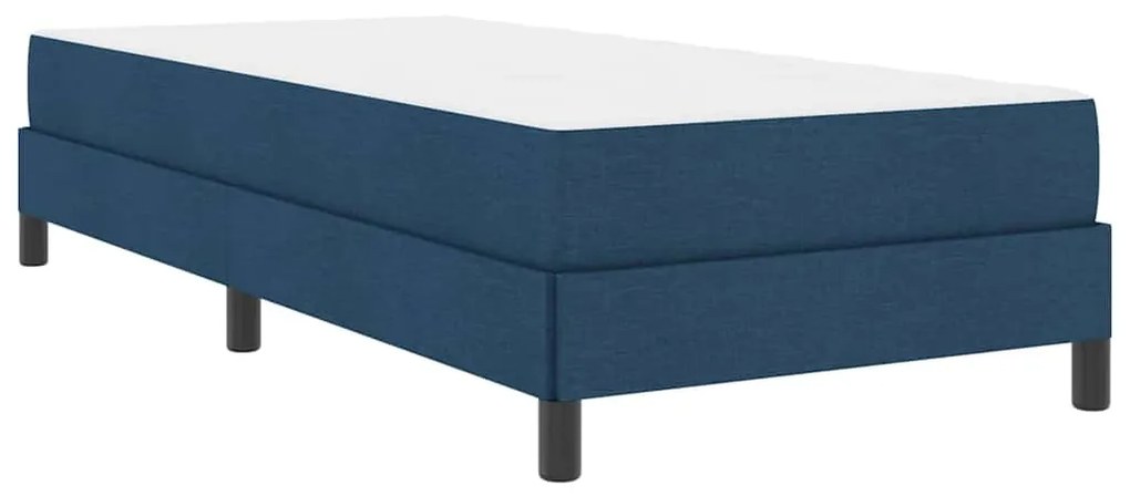 Boxrugós ágy matracmal Kék 90 x 190 cm szövet