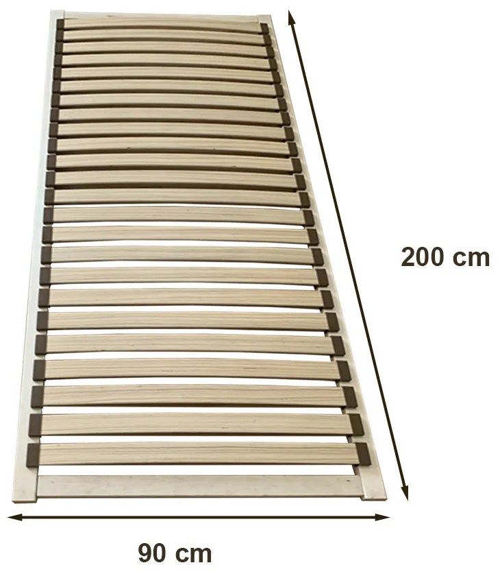 Keretes farugós ágyrács 90x200 cm