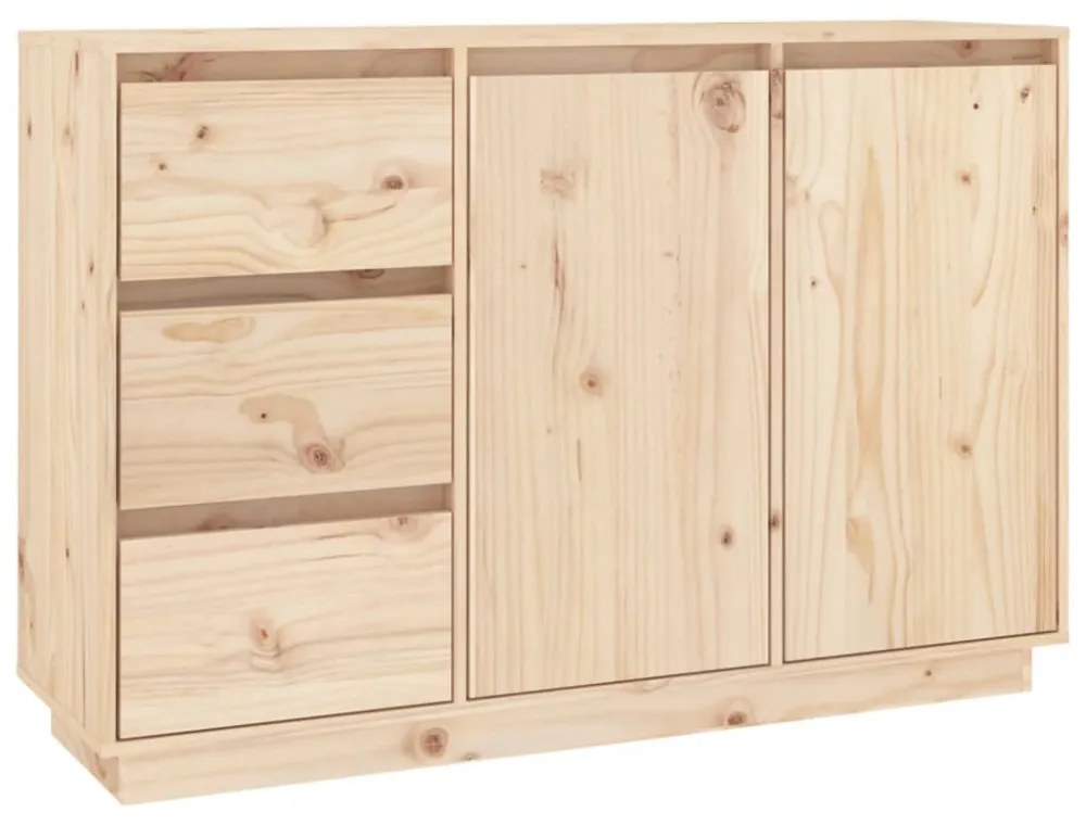 tömör fenyőfa tálalószekrény 111 x 34 x 75 cm