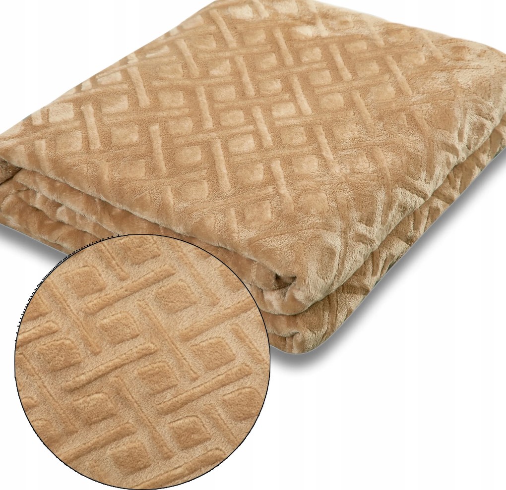 Puha meleg takaró Torks 160 x 200 bézs Új Mintás