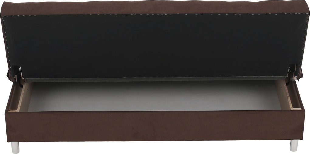 Kihúzható kanapé, barna, ALADA