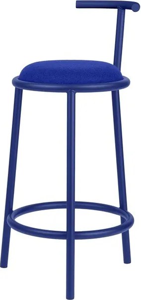 Kék fém bárszék (ülésmagasság 68 cm) Hogo – noo.ma