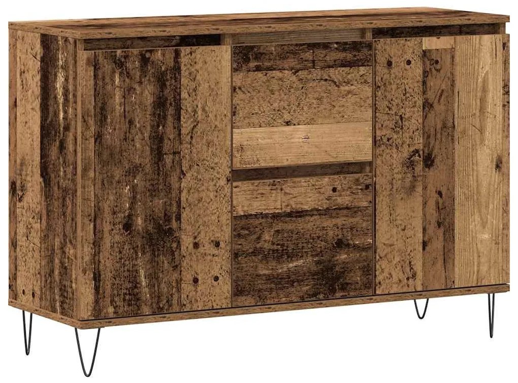 antik fa színű szerelt fa tálalószekrény 101,5 x 35 x 70 cm