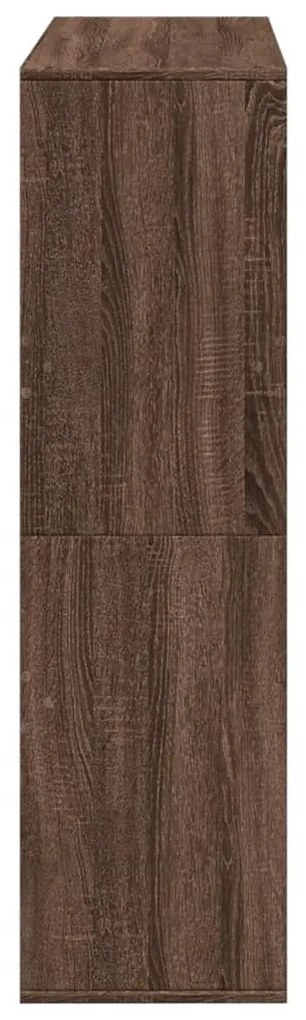 barna tölgy színű szerelt fa térelválasztó 100 x 33 x 115 cm