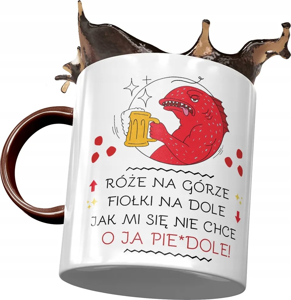 Bordó Bögre Vicces Rózsa A Hegyen Nyomtatott Fotóval