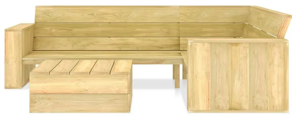 vidaXL 2 részes impregnált fenyőfa kerti társalgószett