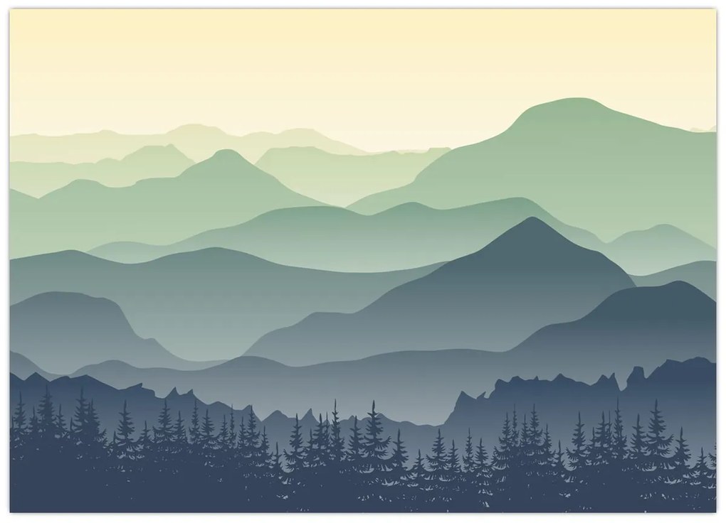 Kép - Forest Mountain (70x50 cm)