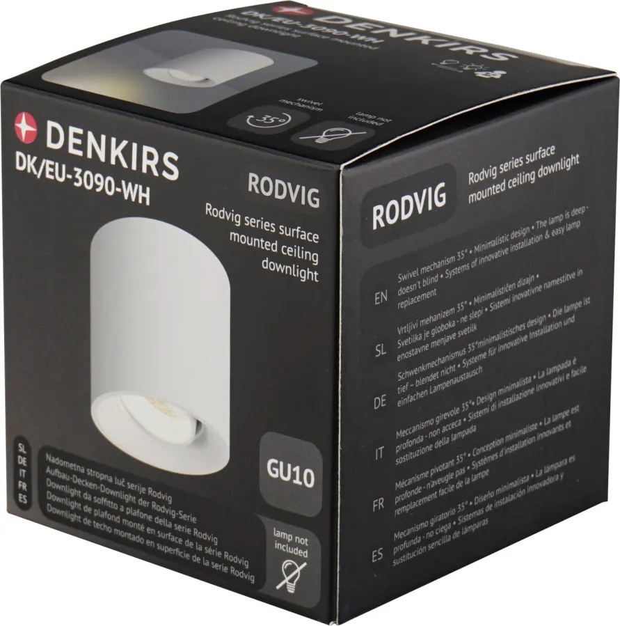 Rodvig series surface mounted ceiling downlight — DK/EU-3090-WH