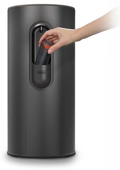 Matt fekete fém pedálos szemetes 30 l Arc – Joseph Joseph