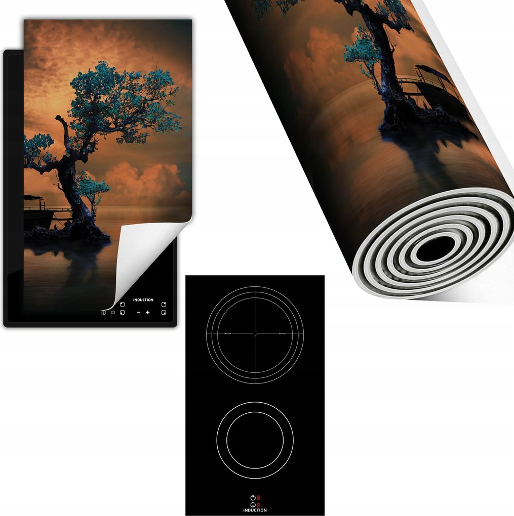 Indukciós Védőszőnyeg Konyhapult 30x52 fa