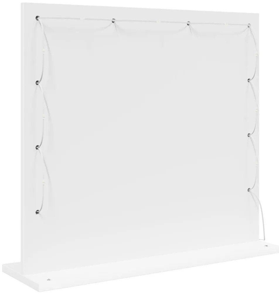 LED világítással ellátott sminktükör Fehér 60x55x18 cm