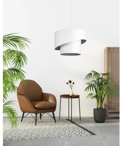 Csillár zsinóron LORI 1×E27/60W/230V Fehér