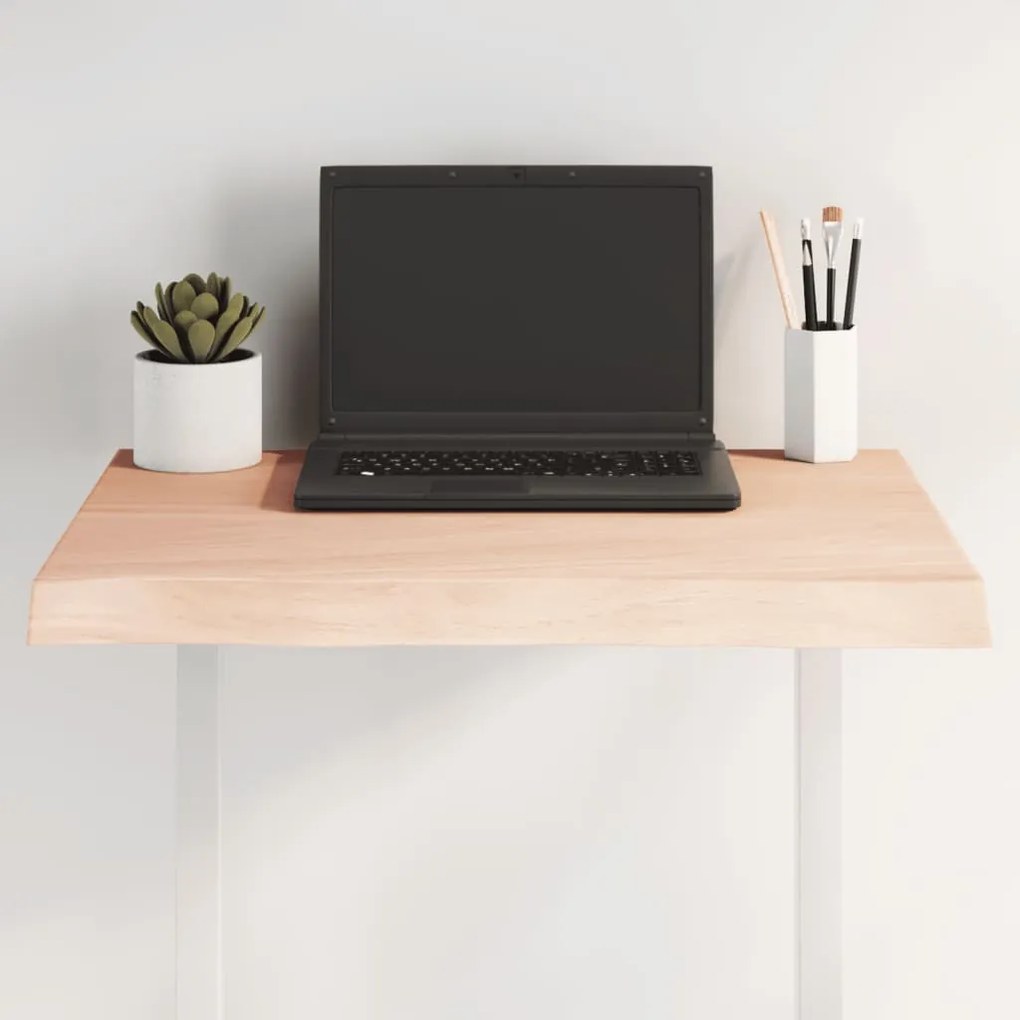 asztallap 60x50x(2-4) cm kezeletlen tömör fa élőszegélyes