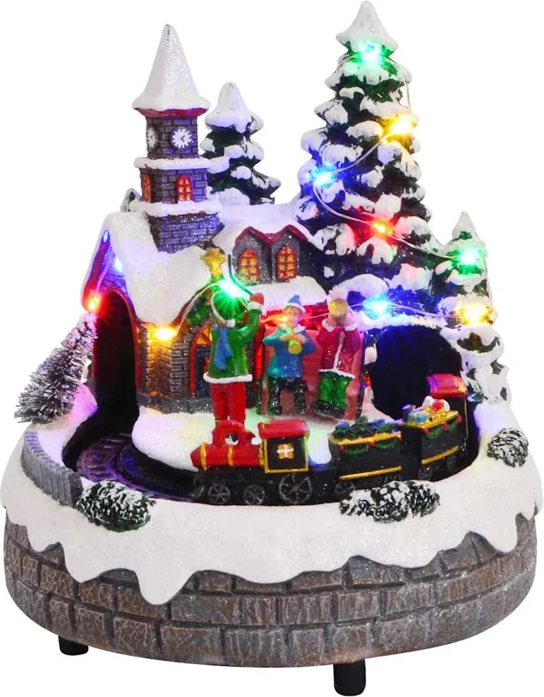 vidaXL Karácsonyi Asztali Dísz Sokszínű 16 x 16 x 19 cm Gyanta