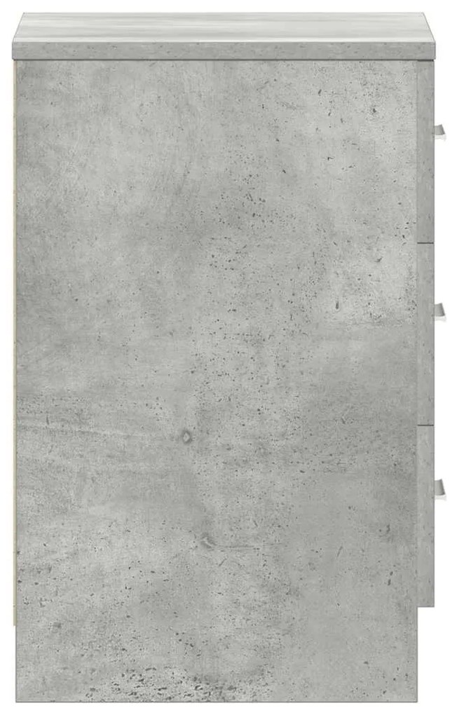 betonszürke szerelt fa éjjeliszekrény 38 x 35 x 56 cm