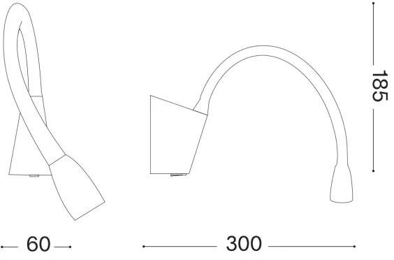 Ideal Lux - LED flexibilis lámpa GOOSE LED/3W/230V CRI 90 fekete