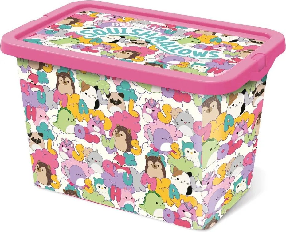 Squishmallows Pluffy műanyag tároló doboz 7 L