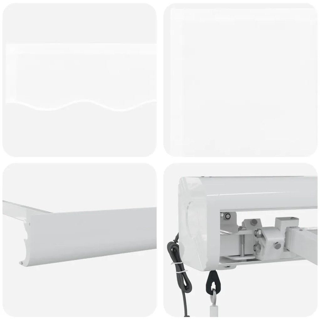Automatikus visszahúzható napellenző fehér 350x250 cm