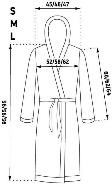 Női fürdőköpeny Rea kék szamár