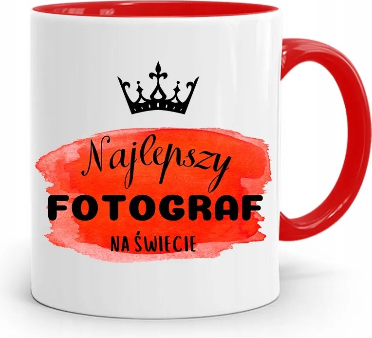 Piros Fotós Bögre A Világ Legjobb Fotósa fényképes nyomtatással