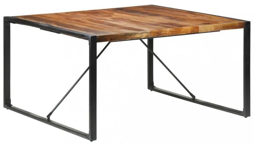 Paliszander felületű tömör fa étkezőasztal 140 x 140 x 75 cm