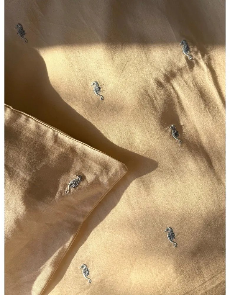 Világossárga bio pamut gyerek ágyneműhuzat babaágyhoz 70x100 cm Sea Garden – Cam Cam Copenhagen