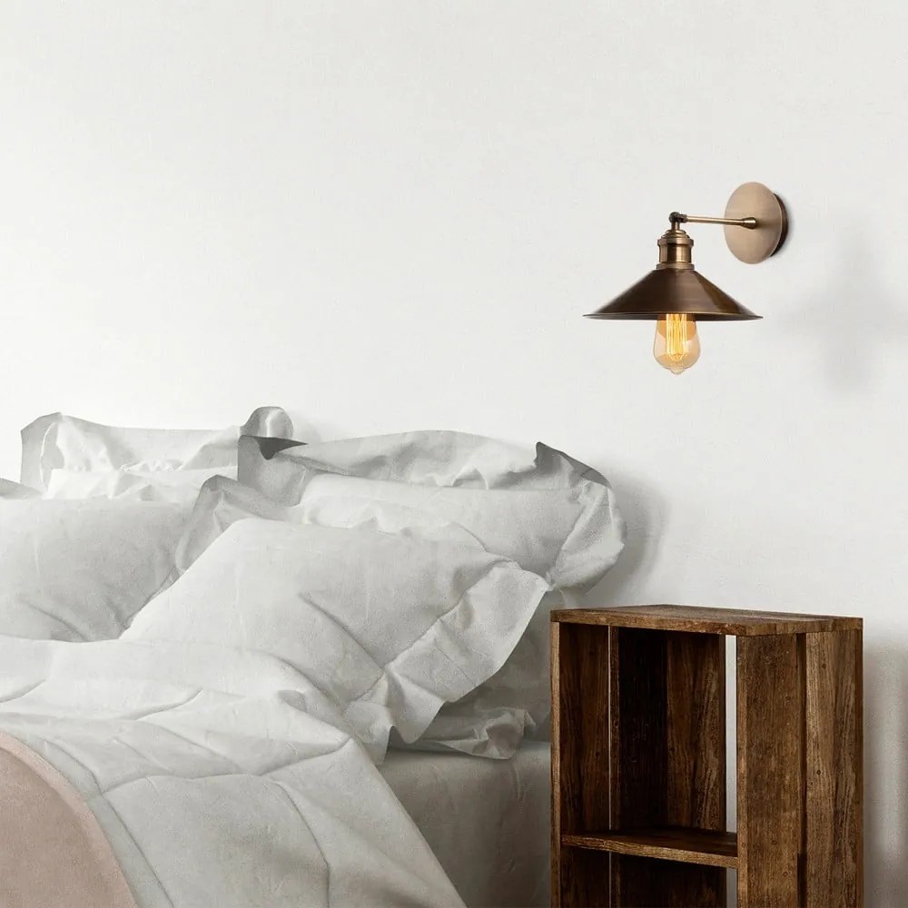 Bronzszínű fali lámpa ø 24 cm Sivani – Opviq lights