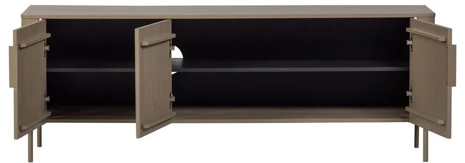 Szürkésbarna borovi fenyő TV-állvány 154x56x44 cm Gunnar – WOOOD