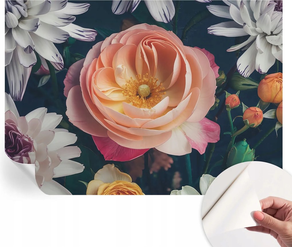 Öntapadós fotótapéta Falra 3D Loft Virágos harmónia 312x219 cm