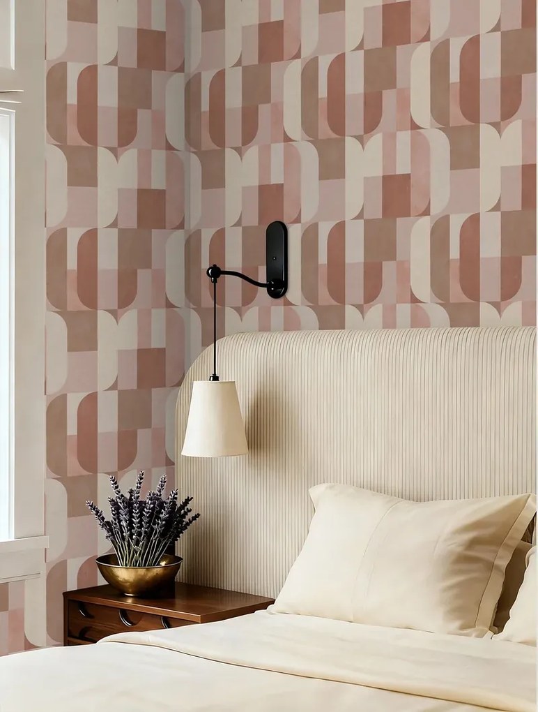 Esselle Home A La Mode Atton krém-púder geometrikus vlies tapéta – 100621EH