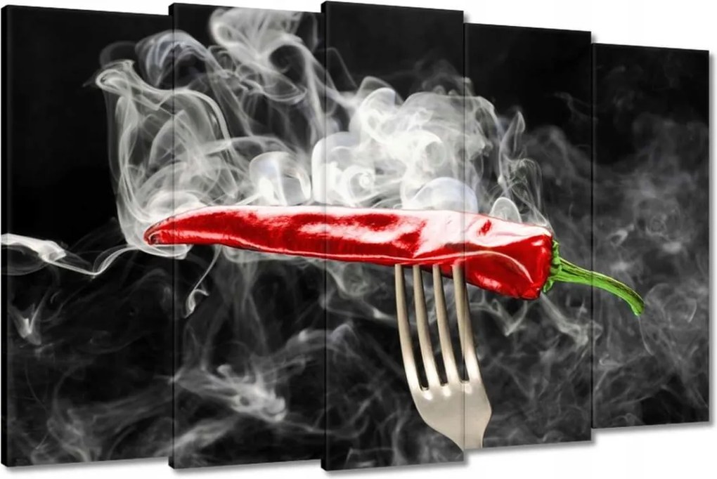 Vászonkép 150x95 Piros paprika Füst