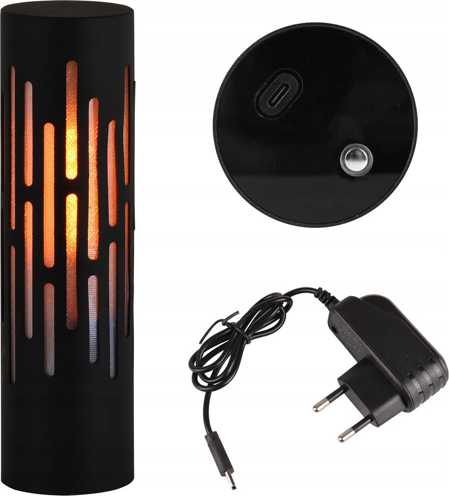 Asztali Lámpa Dekoratív Érintőképernyős Tűz Láng Led 3,6W Usb