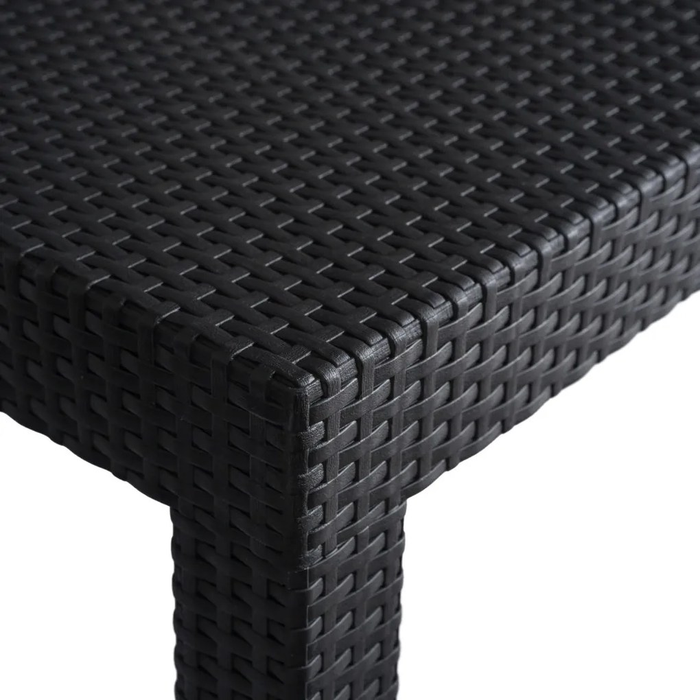 BRENTA kerti bútor szett fekete/szürke