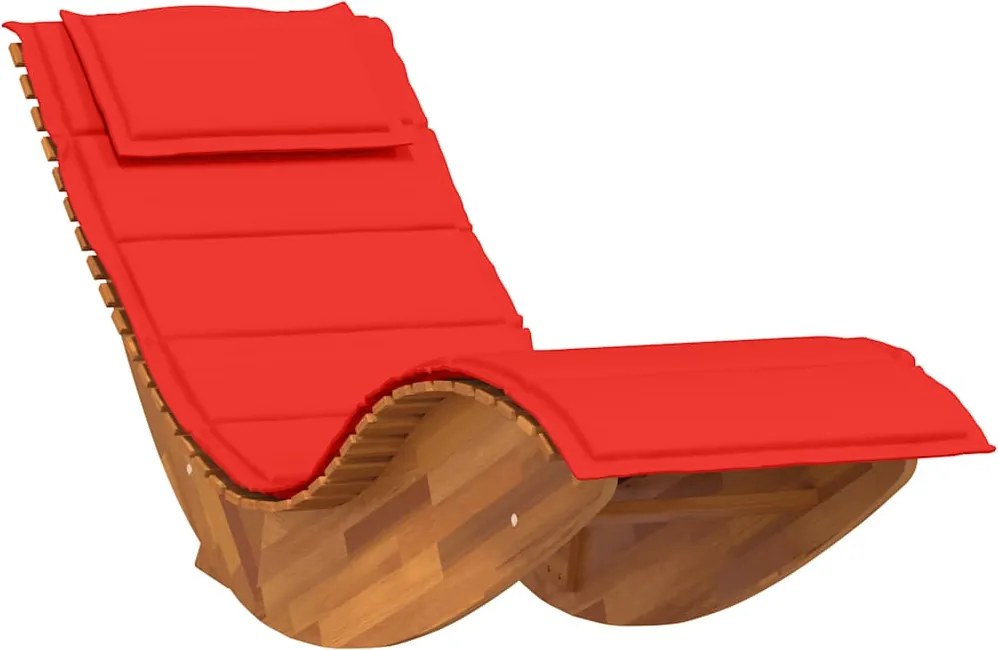 vidaXL tömör akácfa hintaszék párnával