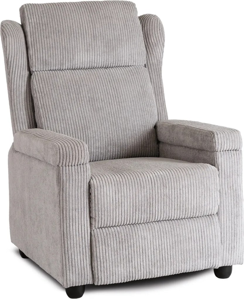 Dönthető fotel szürke kord kárpittal – SPENCER