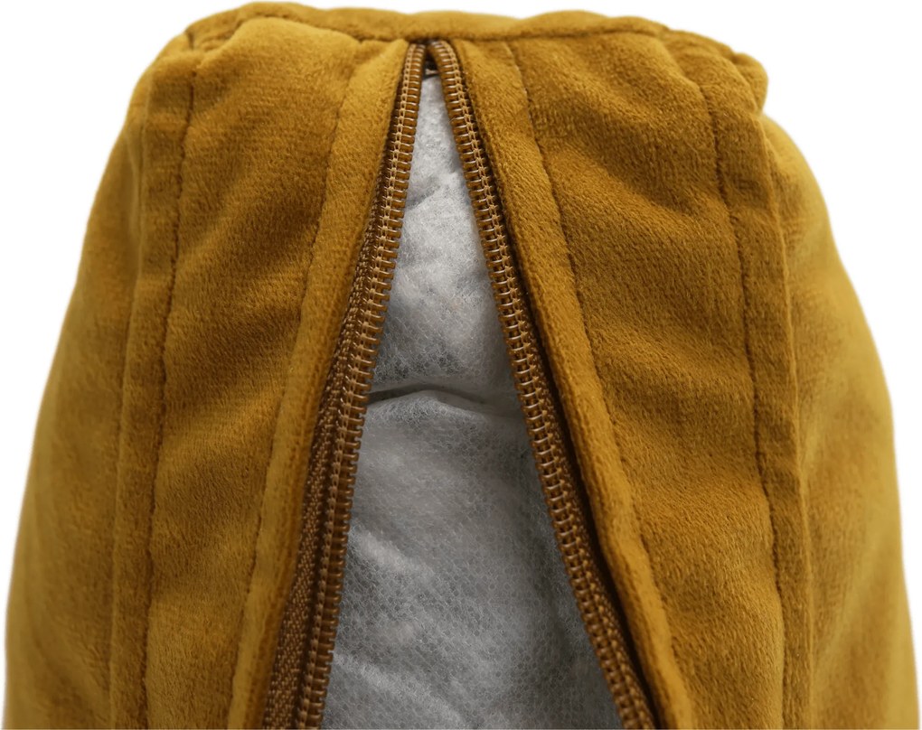 Teljesen kárpitozott heverő, 3-as ülés, mustár színű szövet, LUANA