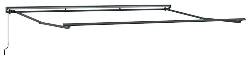 Behúzható napellenző Kék és fehér 450 × 300 cm szövet