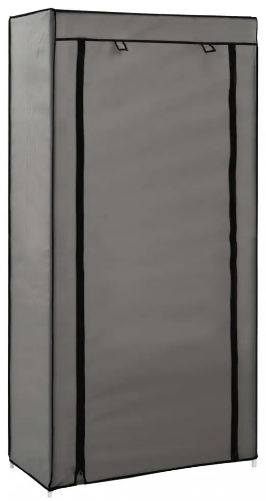 szürke szövet cipőszekrény borítóval 58 x 28 x 106 cm