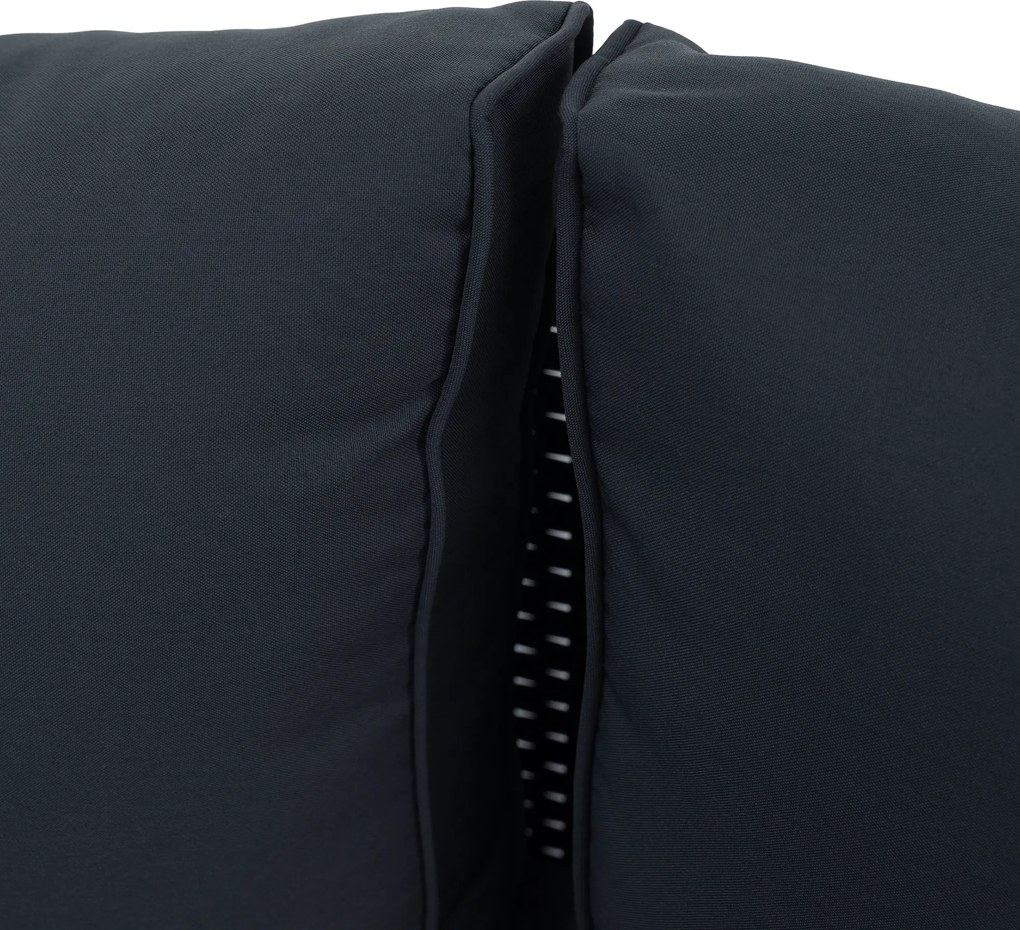 Kerti rattan szett, akácfa, fekete/szürke/természetes, MALKOM