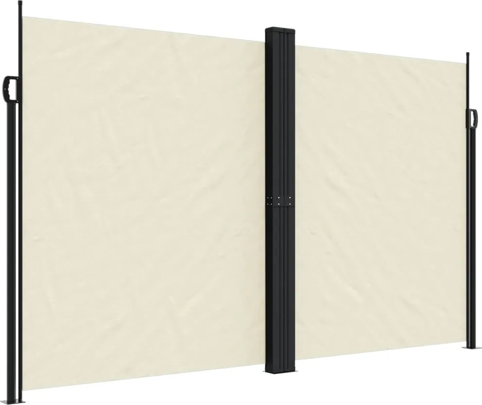 vidaXL krémszínű behúzható oldalsó napellenző 200 x 1000 cm