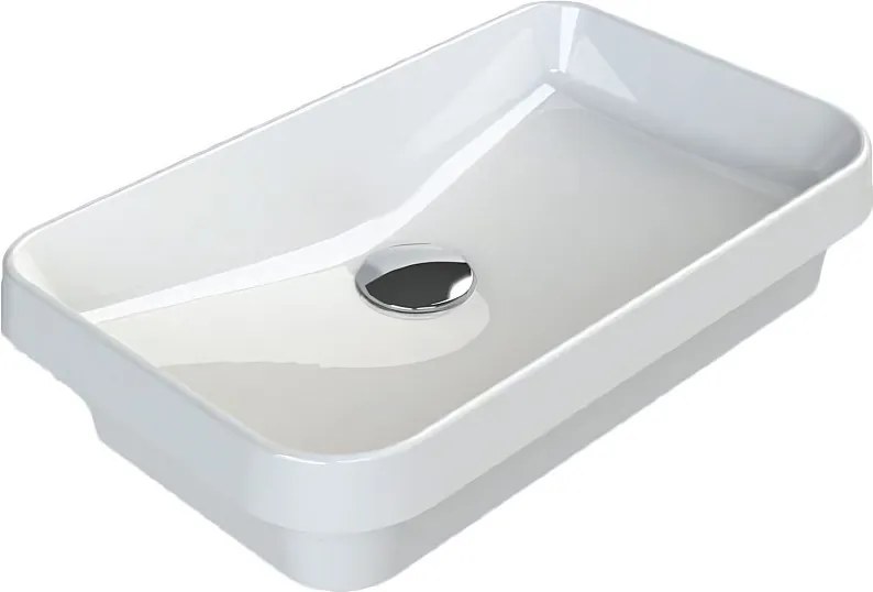 CeraStyle GRAND - PULTBA félig beültethető - Top Counter - porcelán mosdó - 49 x 30 cm
