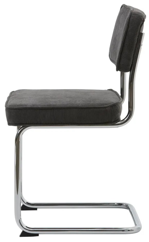 Szürke kordbársony étkezőszék Rupert – Unique Furniture