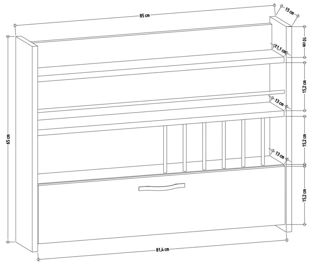 Knott White konyhai polc