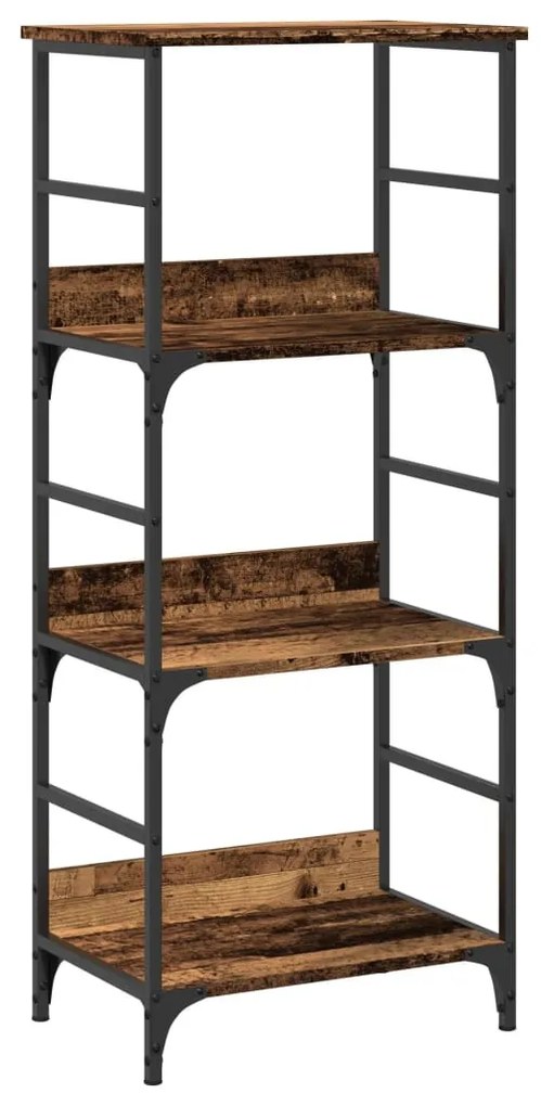 antik fa színű szerelt fa könyvszekrény 50 x 33 x 117,5 cm